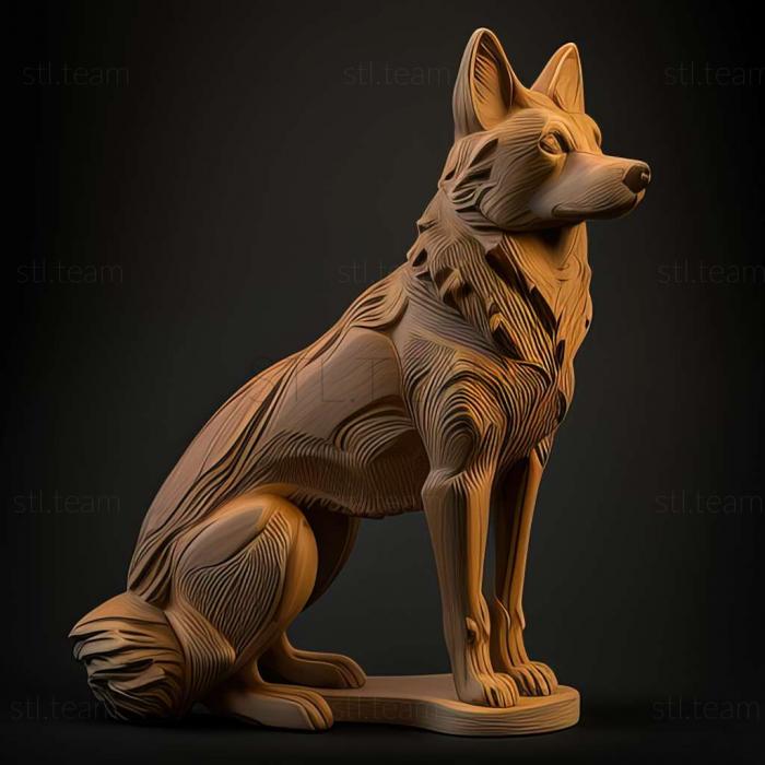 3D model The Wolf dog of Sarlos dog (STL)